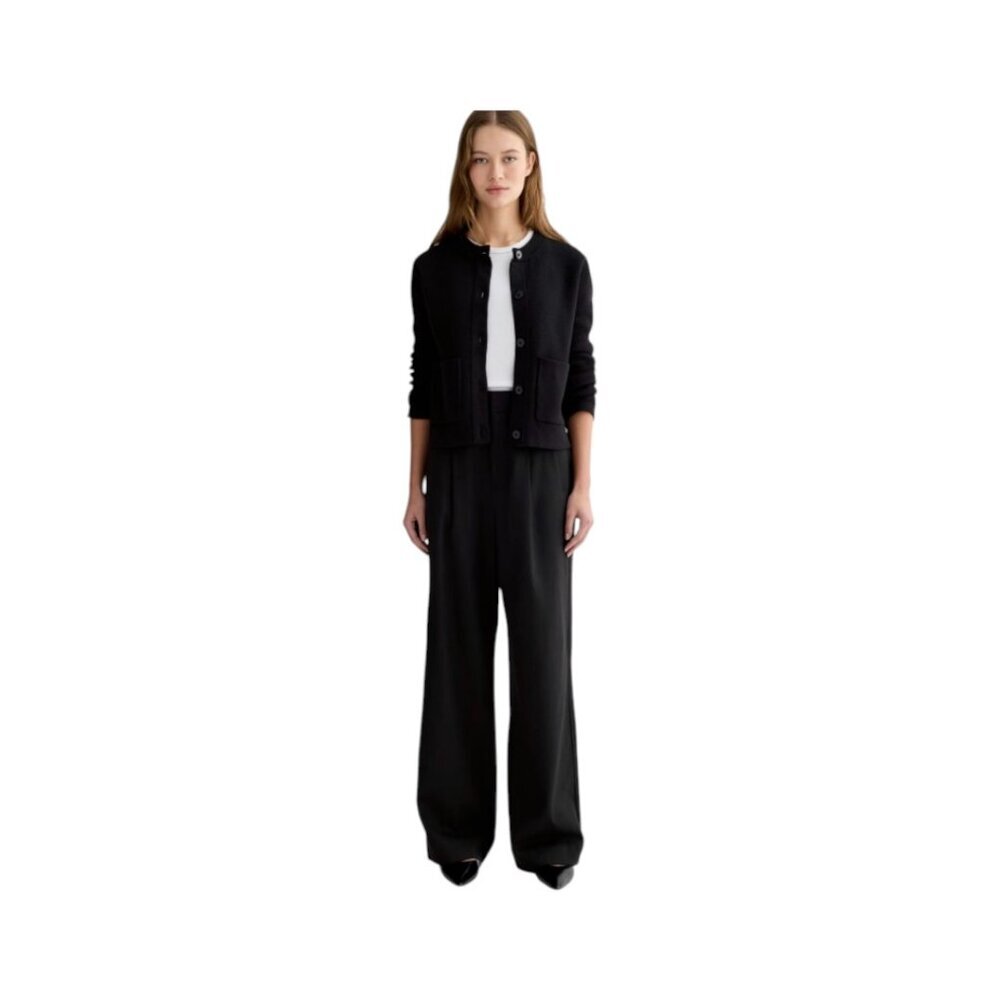 Everlane Wide Leg Pant Black Sz 4 Short #626